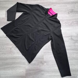EP Pro Tour Tech Womens Golf Jacket XL Black Pink Full Zip Stretch NS-1L 5558 NS